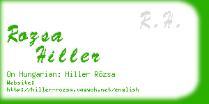 rozsa hiller business card
