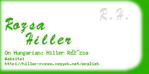 rozsa hiller business card